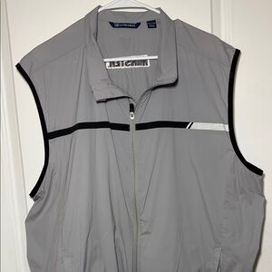 Cutter & Buck Men's Gray Vest with Black Trim